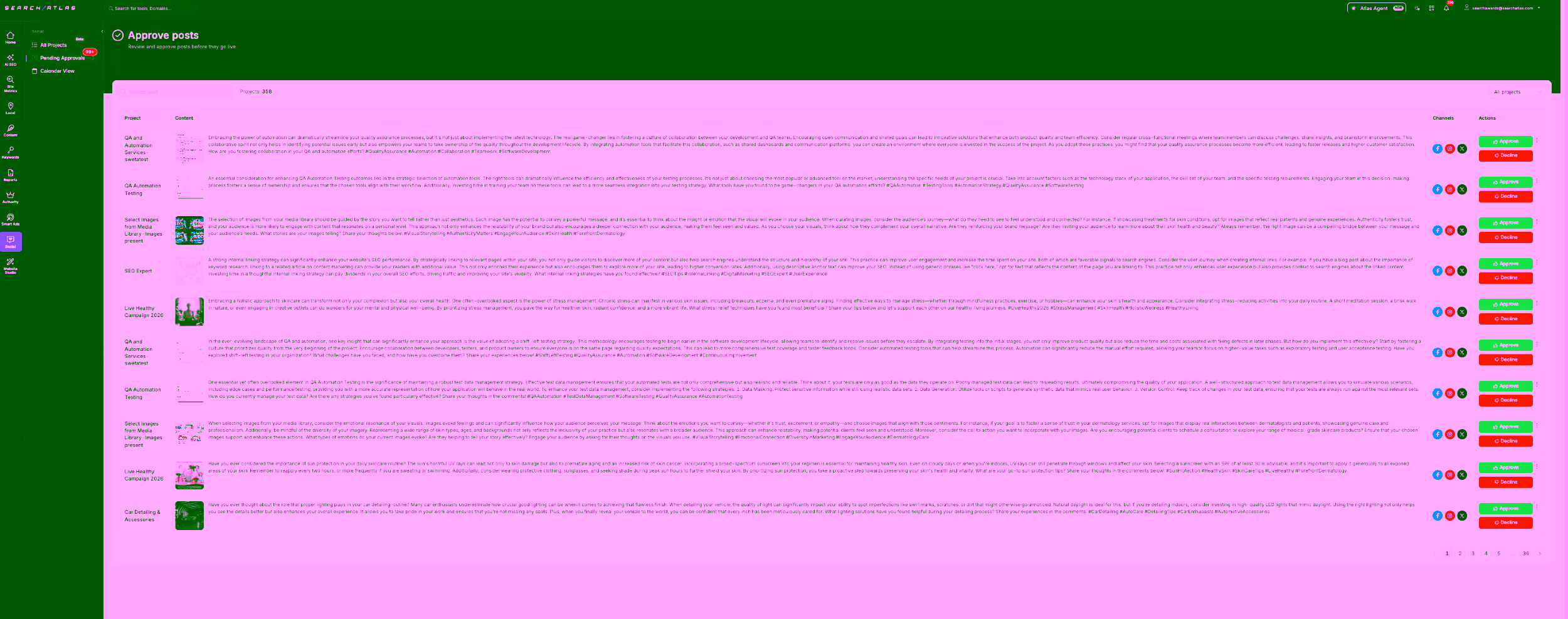 SEO software interface showing keyword analysis and ranking data.