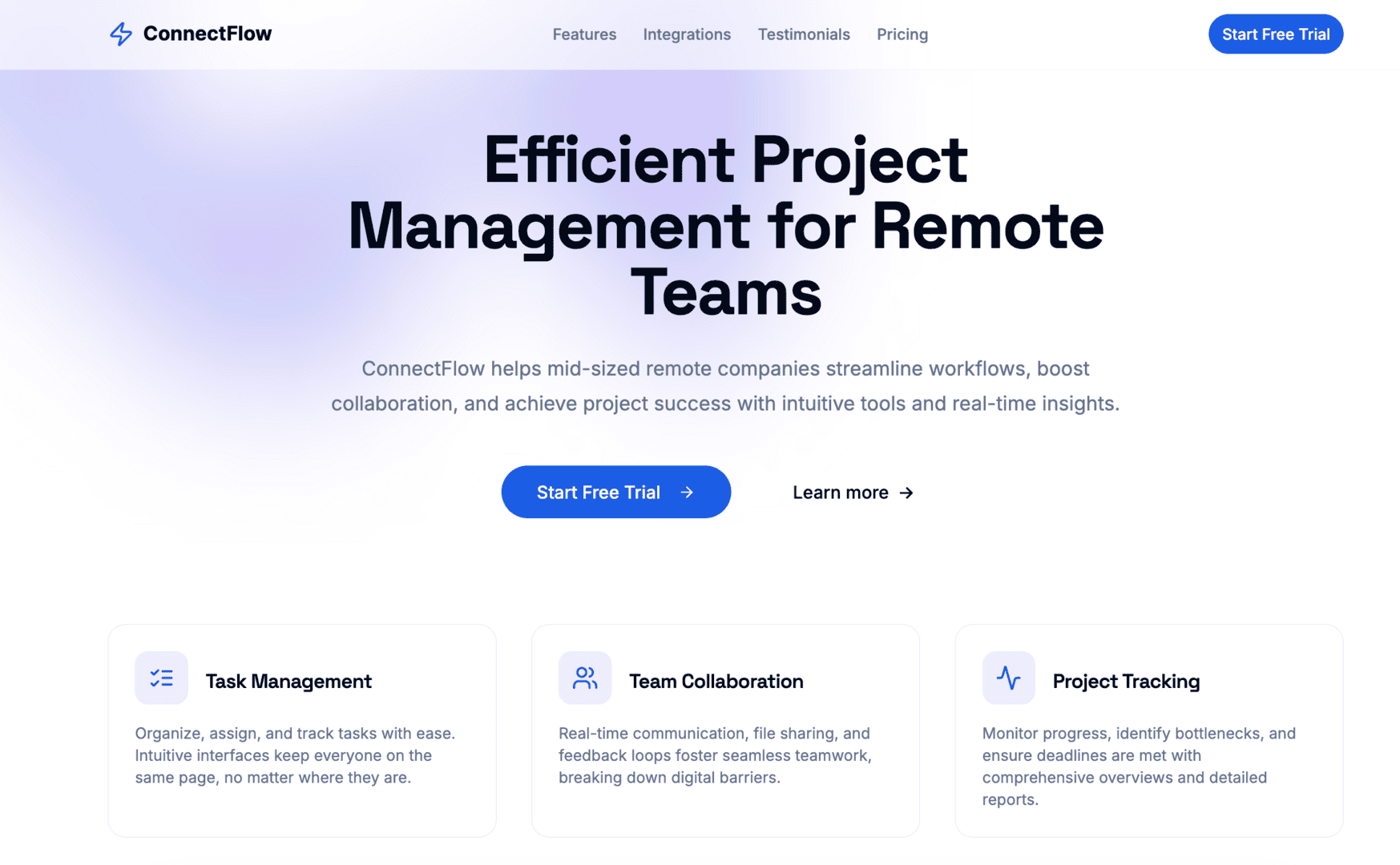 Agency client landing page built with Website Studio