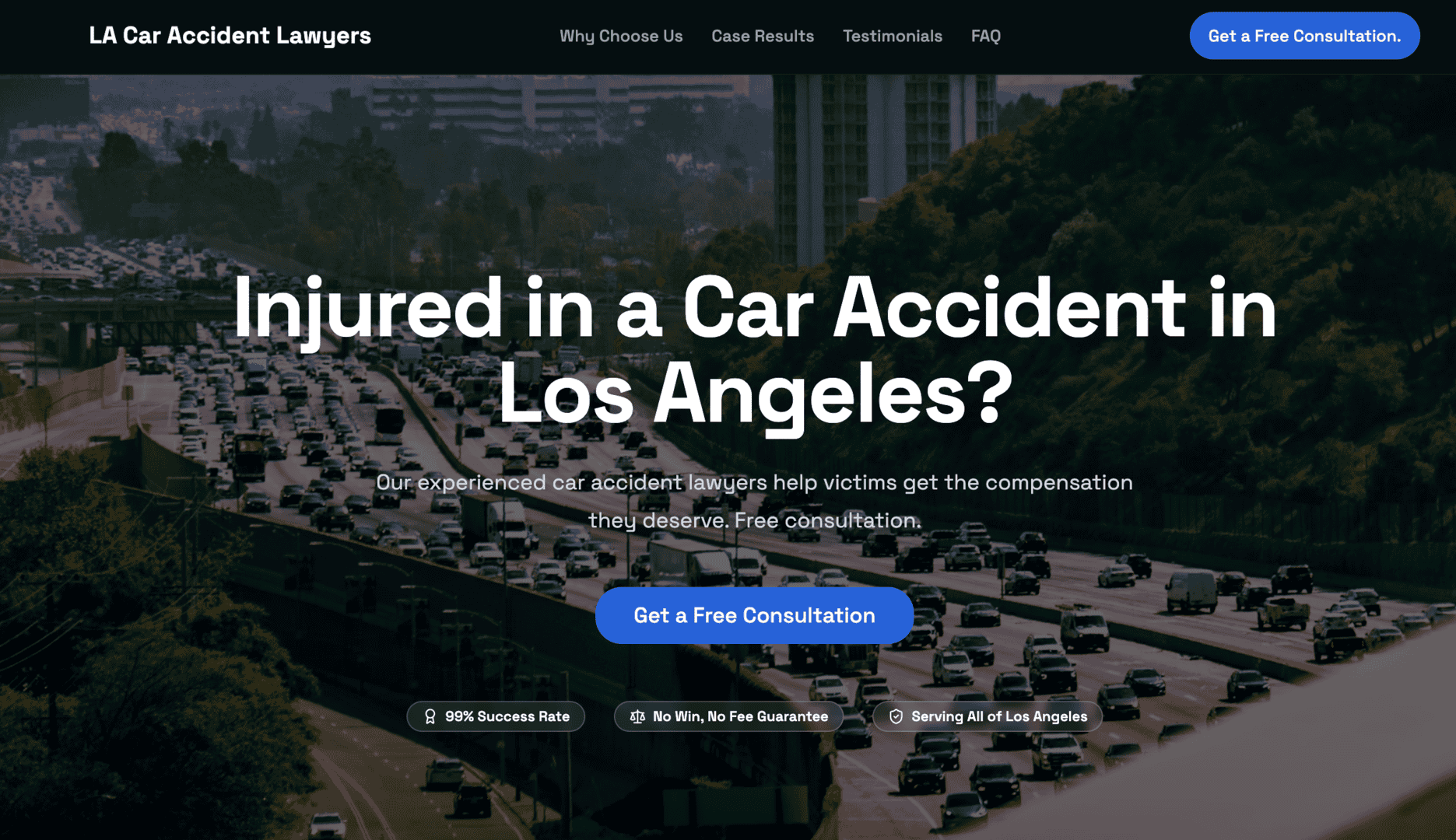 PPC campaign landing page built with Website Studio