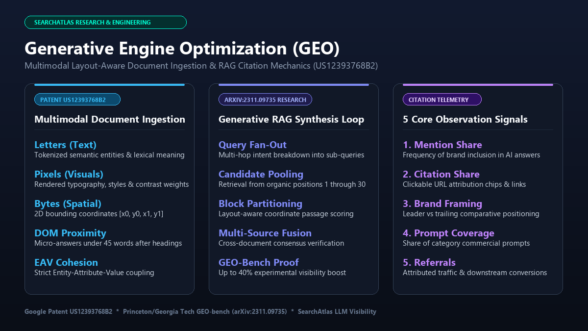 Generative Engine Optimization (GEO) layout-aware multimodal ranking and retrieval framework