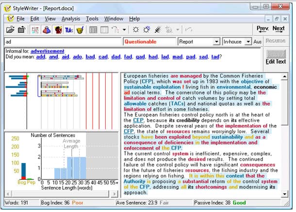 Style writer screenshot