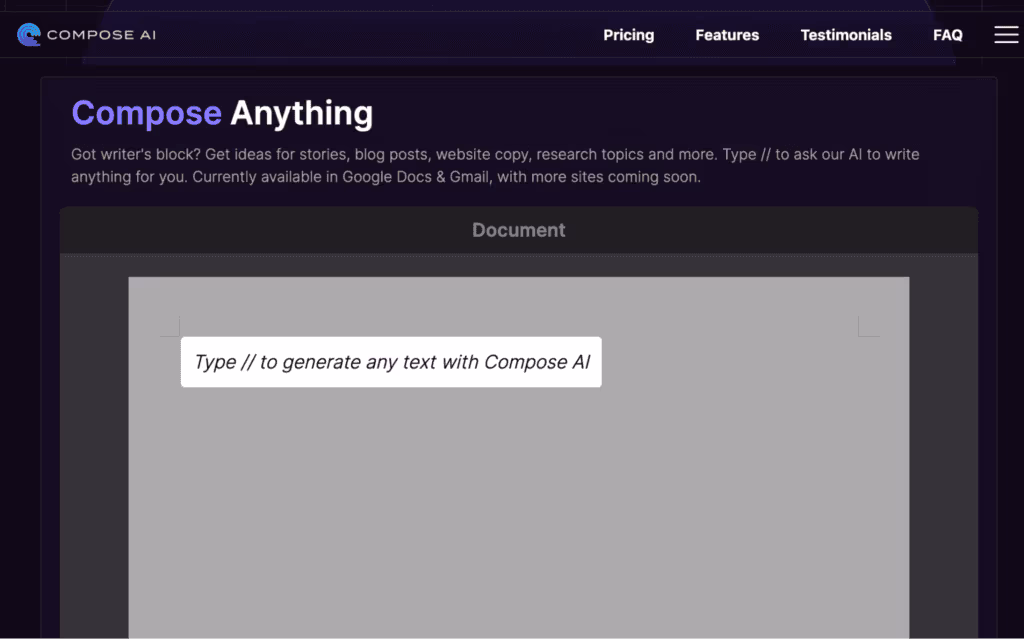 Compose AI tool