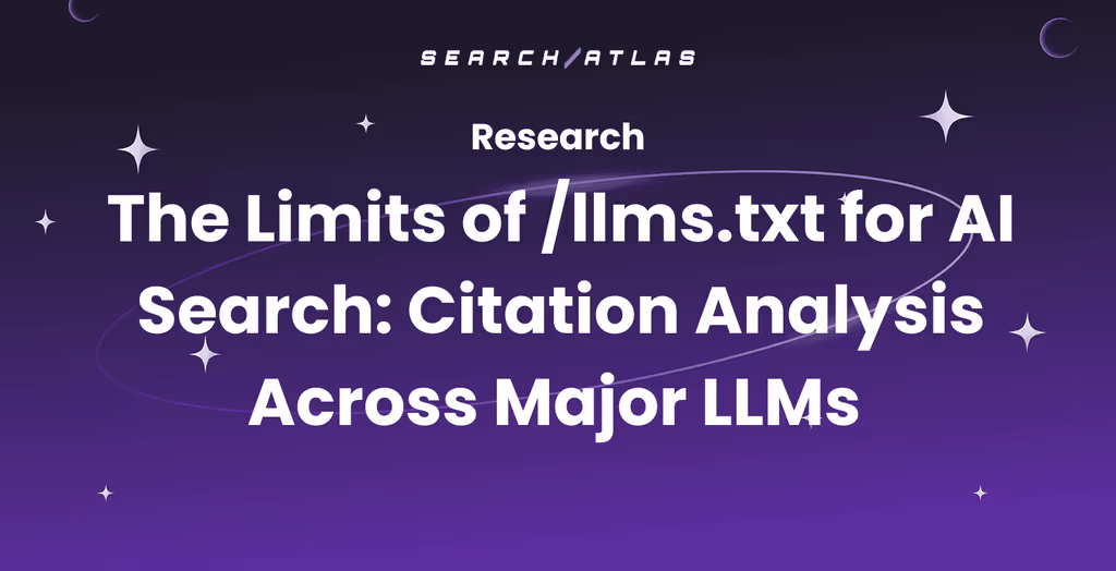 The Limits of /llms.txt for AI Search: Citation Analysis Across Major LLMs