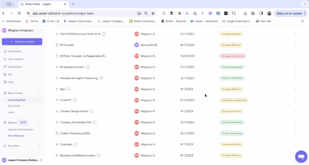 Jasper AI content production platform
