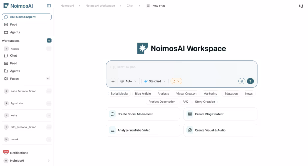 NoimosAI organic marketing automation platform