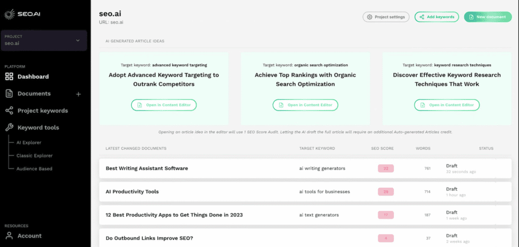 Seo.ai screenshot