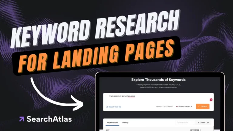 Keyword Research for Landing Pages - SearchAtlas SOP