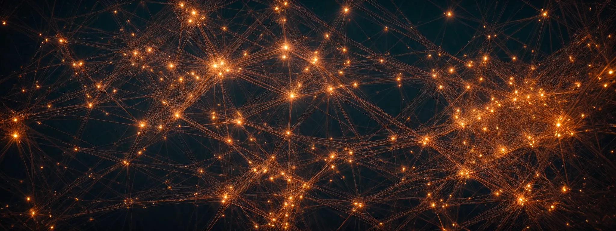 a vast network of interconnected glowing nodes representing the complexity and effectiveness of a well-optimized web structure.