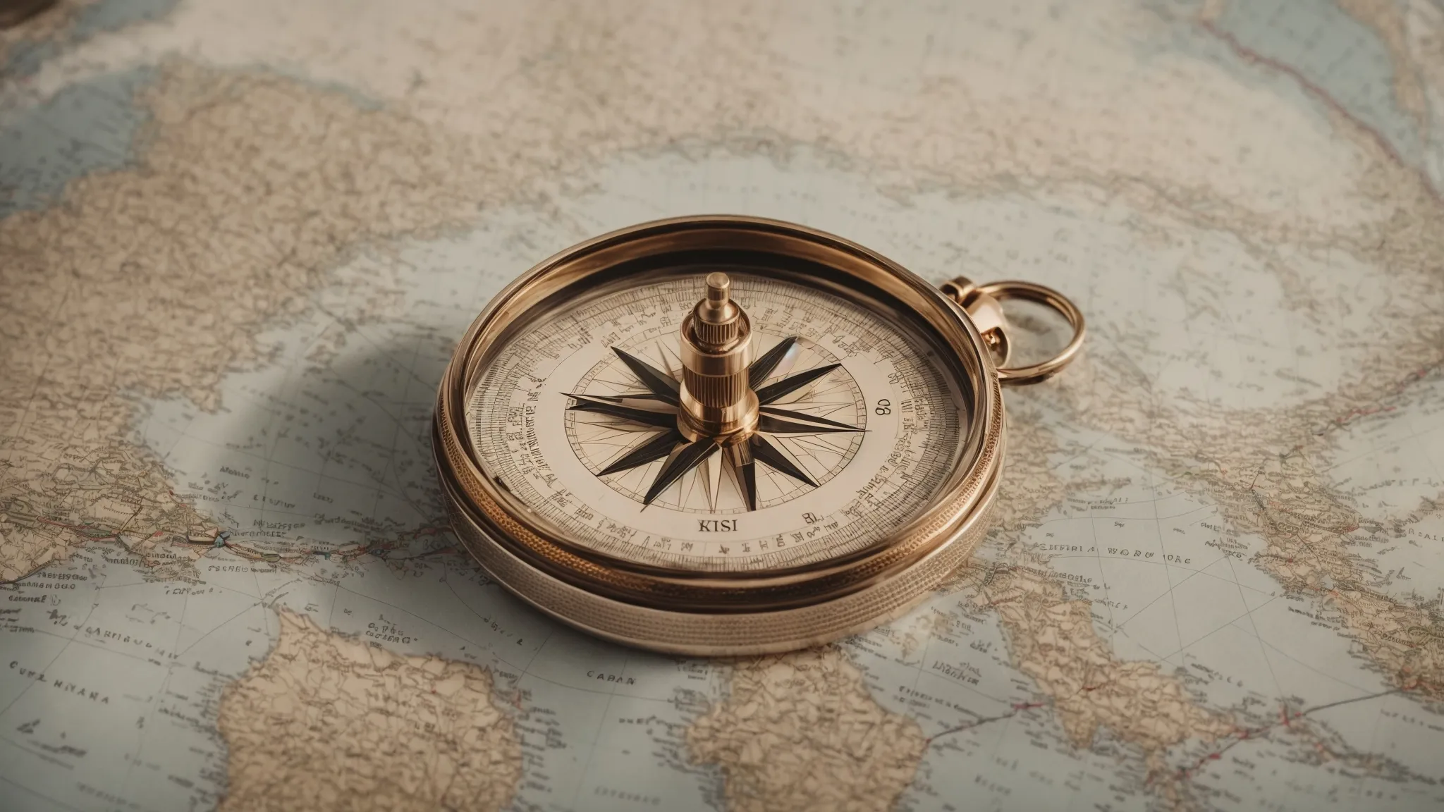 a compass on a clear map, symbolizing straightforward and precise guidance.