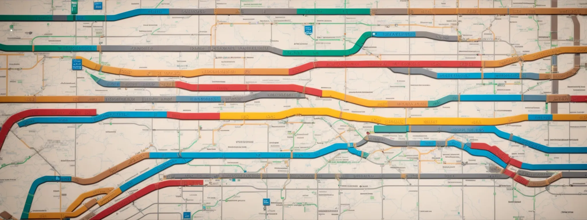 a complex subway map showcasing various interconnected routes.