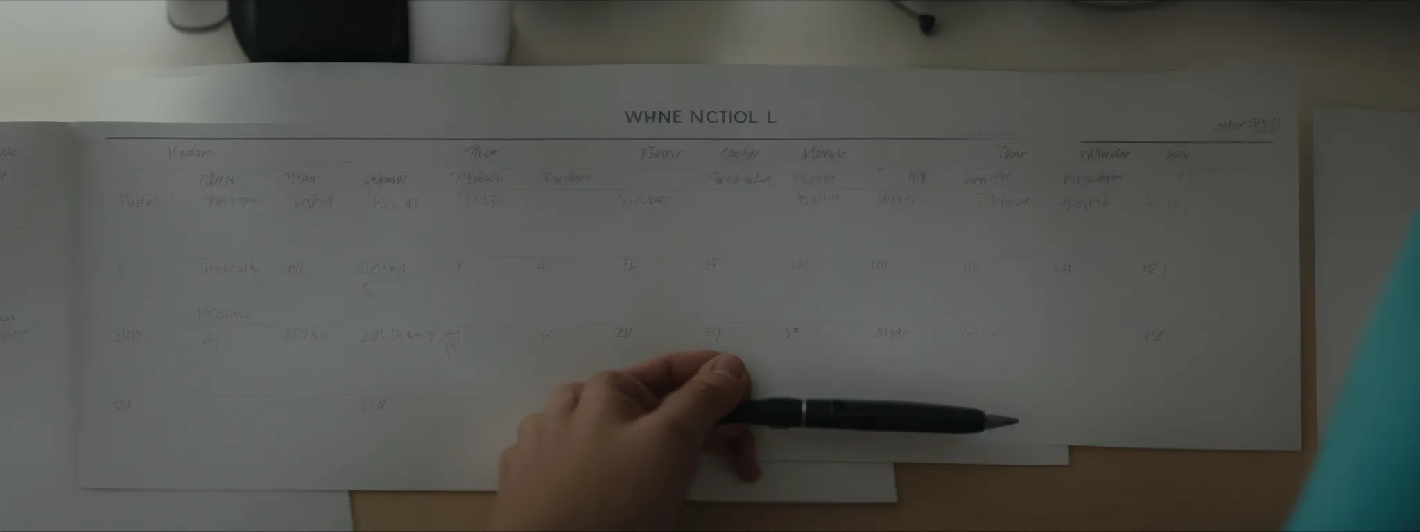 a person at a workstation highlights dates on a calendar, underscoring a planned content update schedule.
