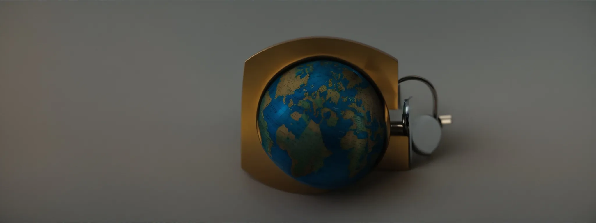 a secure padlock embracing a globe symbolizes internet safety and trustworthiness for ymyl websites.