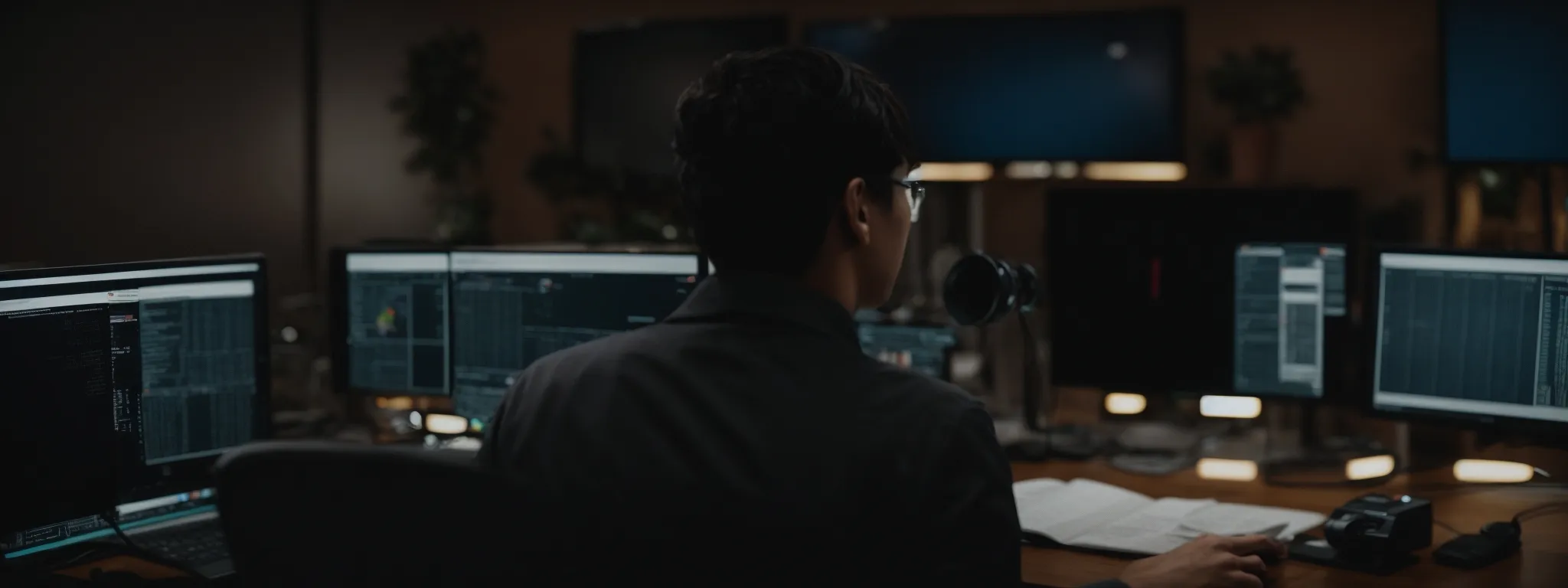 a user sits at a computer, fully engaged with the intuitive interface of the searchatlas platform, poised for keyword discovery.
