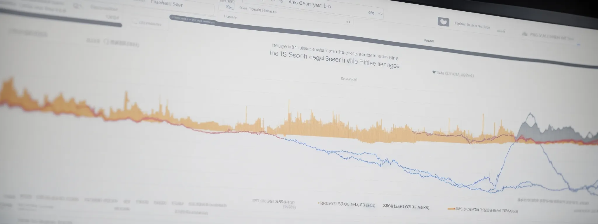 a screen displaying line graphs of keyword search volumes over time.