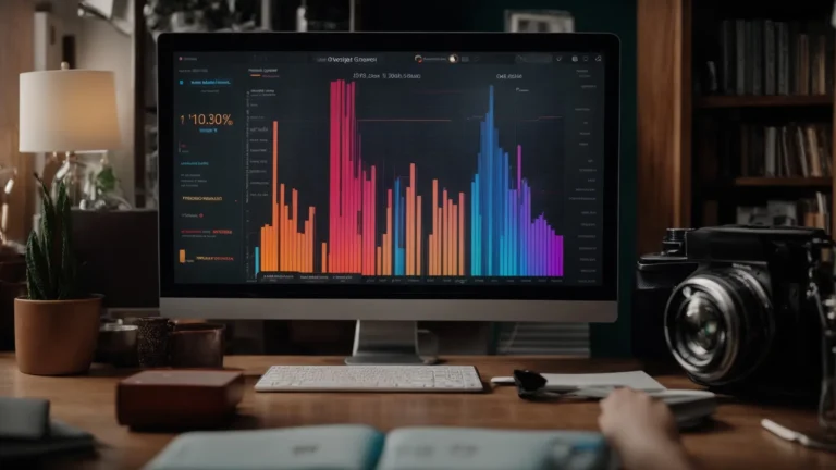 a computer screen displaying colorful graphs and lists of trending keywords.