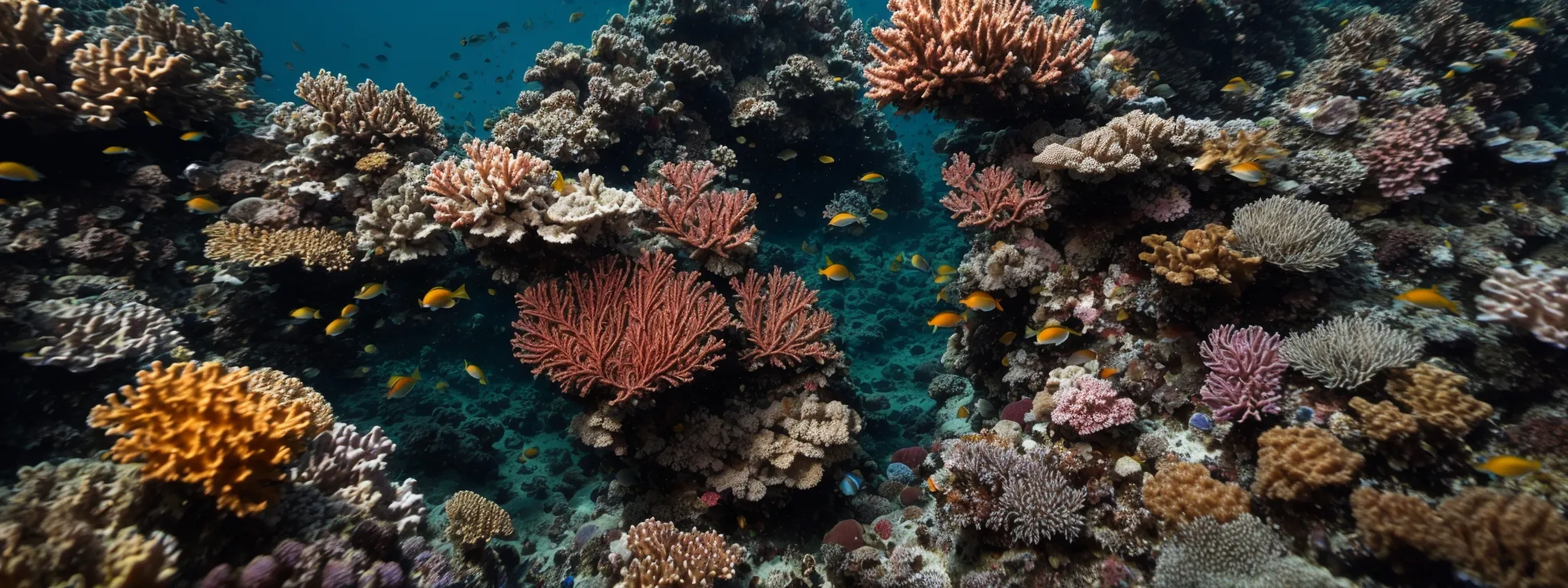 a scuba diver explores a vibrant coral reef, suggesting discovery and depth.
