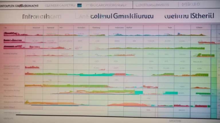 a computer screen displaying colorful graphs and lists of trending words related to online shopping.
