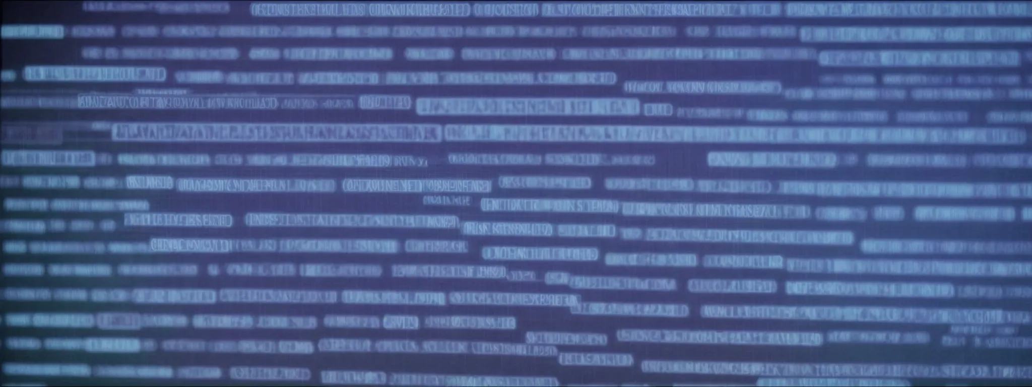 a computer screen displaying a list of organized keywords with an abstract background symbolizing digital data analysis.