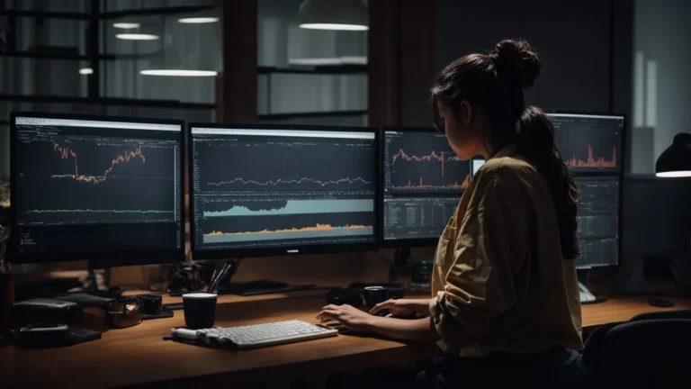 a person at a computer analyzing graphs and charts related to product trends on amazon's website.