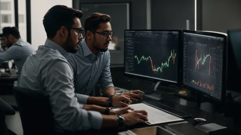 a strategic team scrutinizes charts and graphs on a computer screen, dissecting rival seo tactics.
