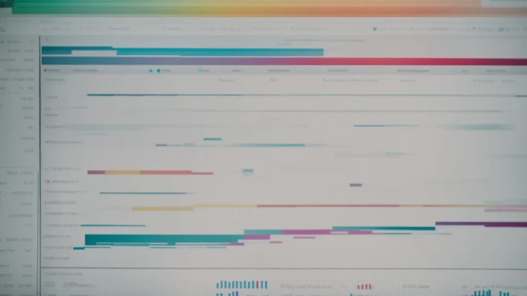 a close-up of a computer screen displaying colorful graphs and lists of trending keywords.