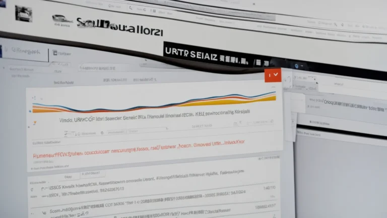 a close-up of a computer screen showing a graph of keyword search rankings and a list of competing website urls.