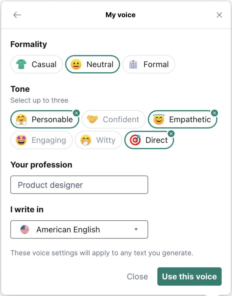 Grammarly Generative AI Voice Assistant Feature