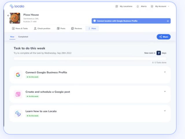localo checklist feature