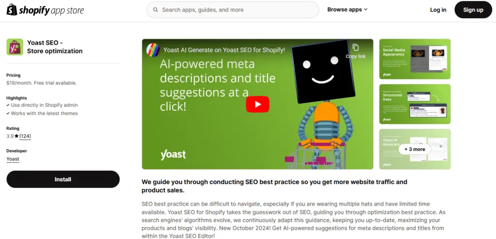 yoast SEO shopify