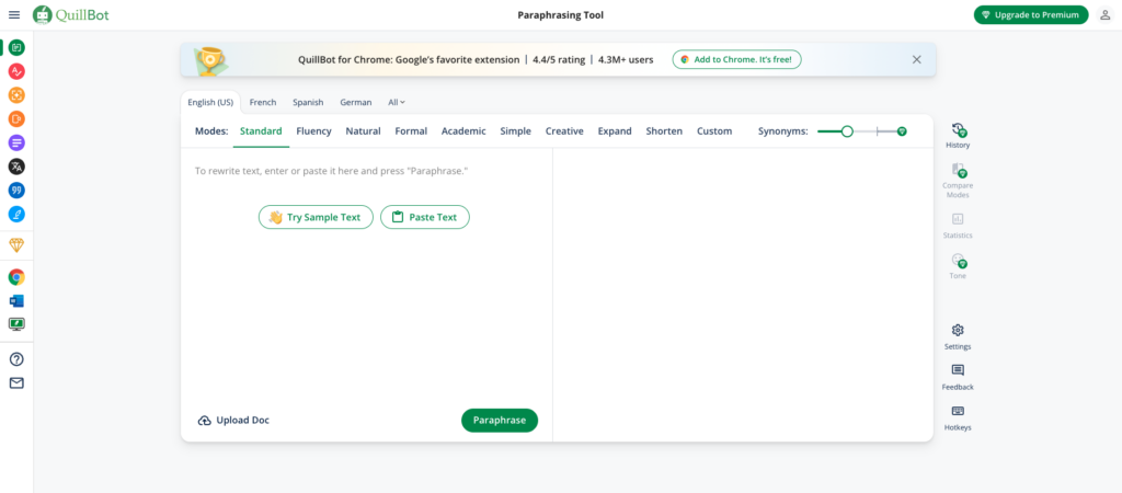 Quillbot AI writing feature