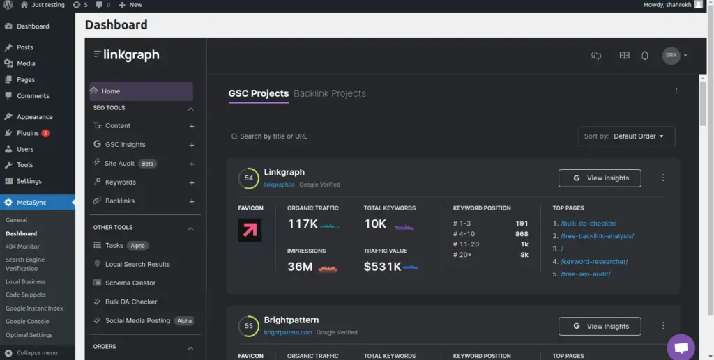 Search Atlas WordPress Plugin Feature