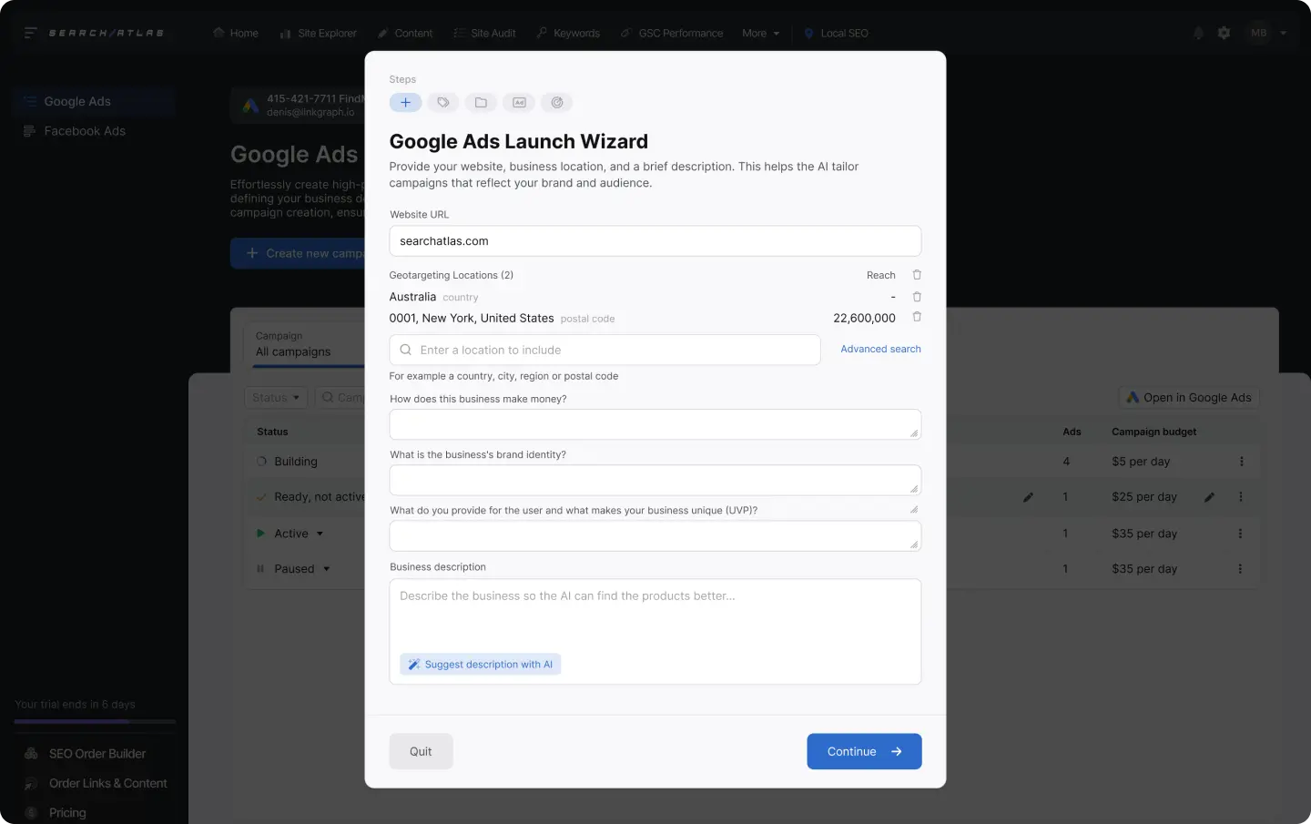 Ad Launch Wizard