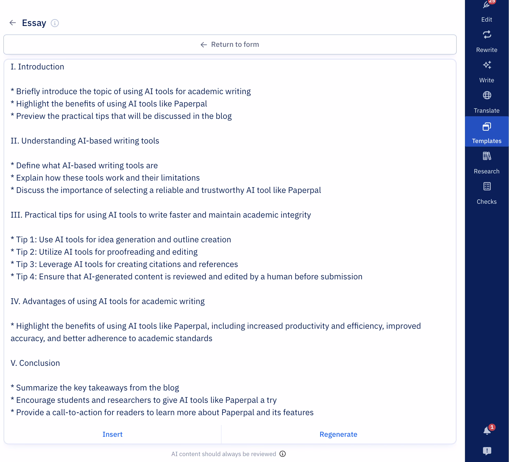 paperpal content editor