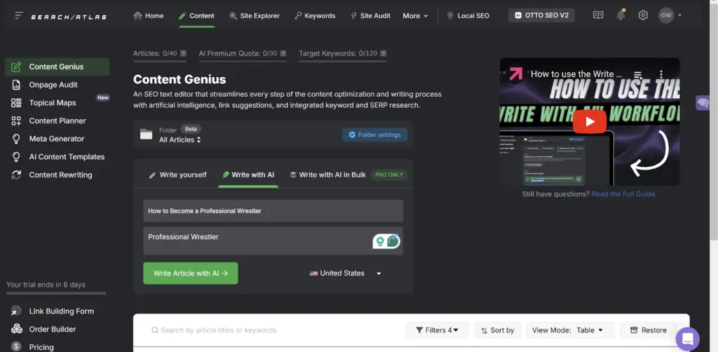 search atlas content brief tool