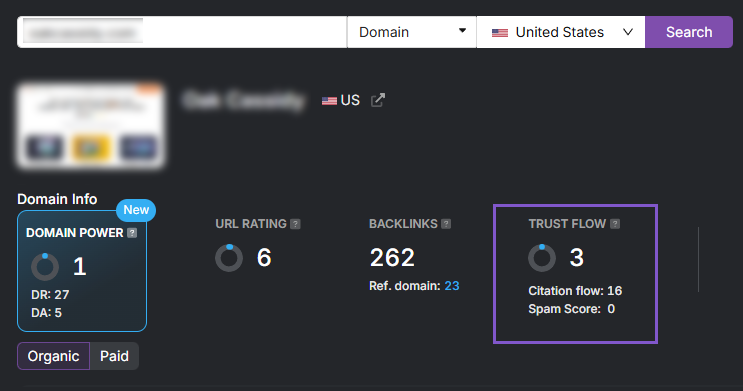 trust flow low score