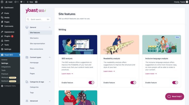 yoast seo dashboard