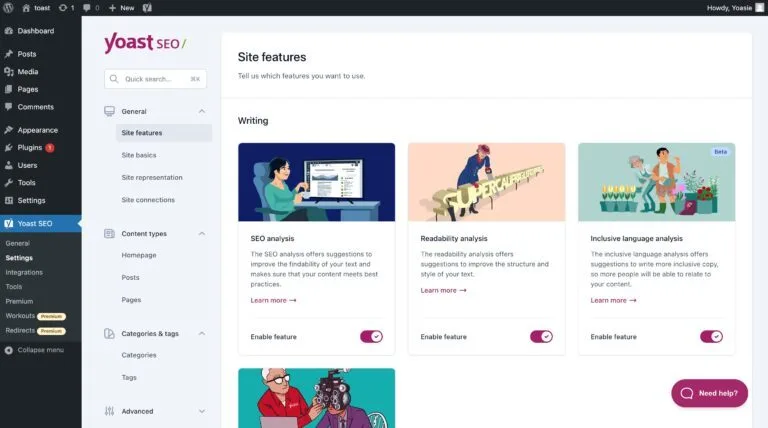 yoast seo dashboard