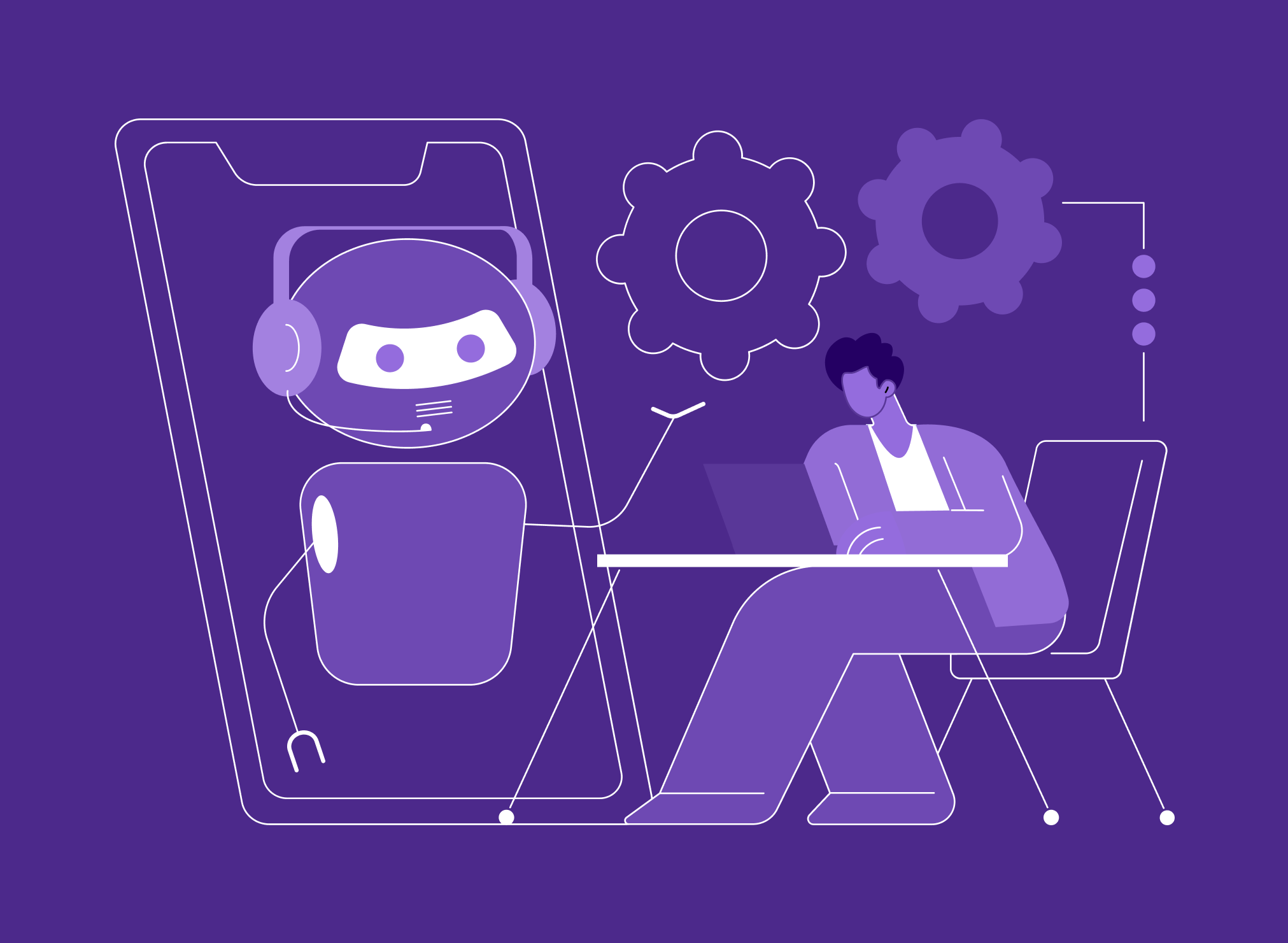 Semrush AI Writing Assistant interface with fields for language, creativity, tone, audience, product name, and description