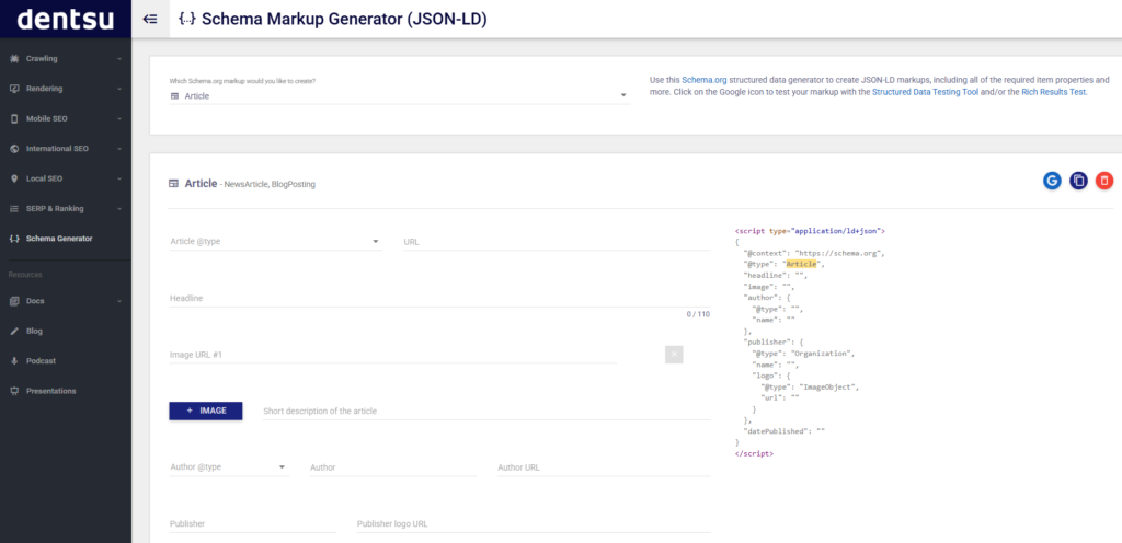 Merkle Schema Markup Tools