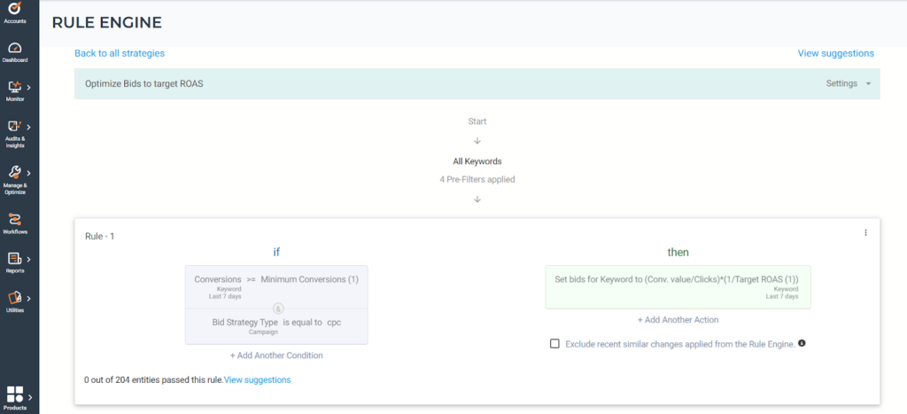 Optmyzr dashboard