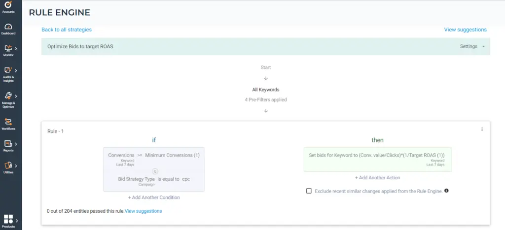 Optmyzr dashboard