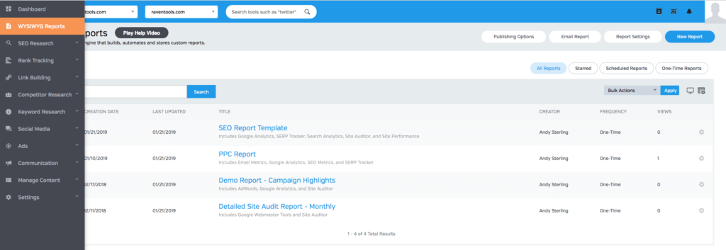 Raven Tools PPC Reporting