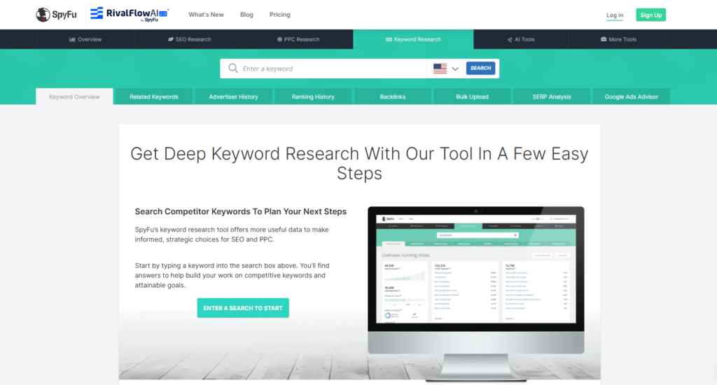 SpyFu Keyword Tools