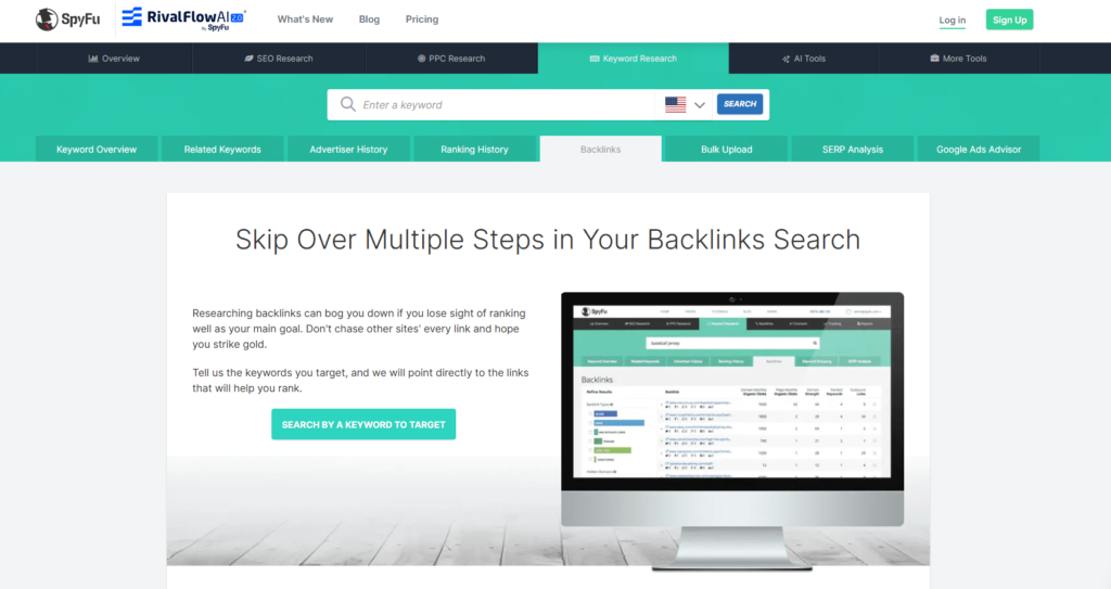 SpyFu backlink tools
