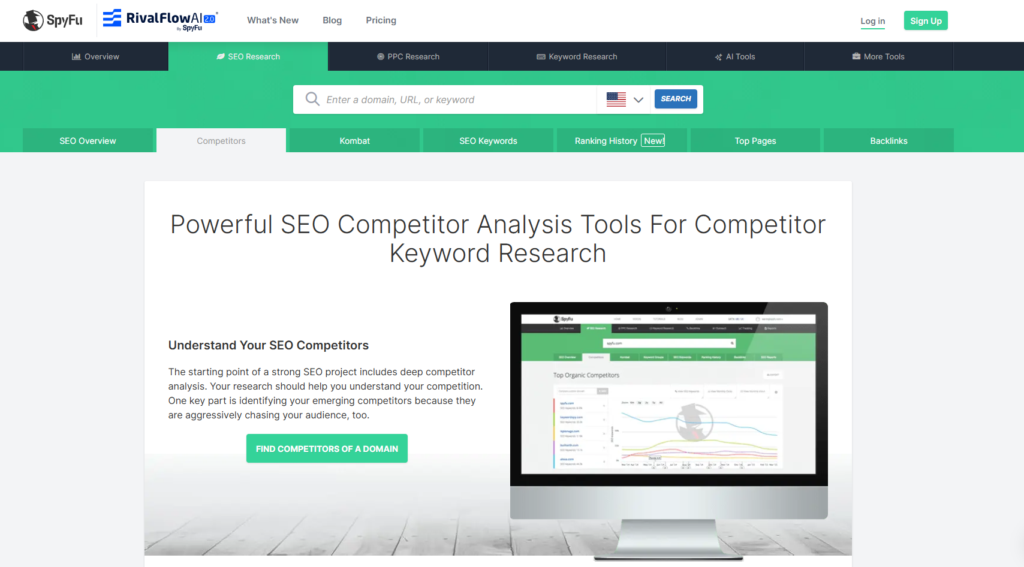 SpyFu competitors' tools
