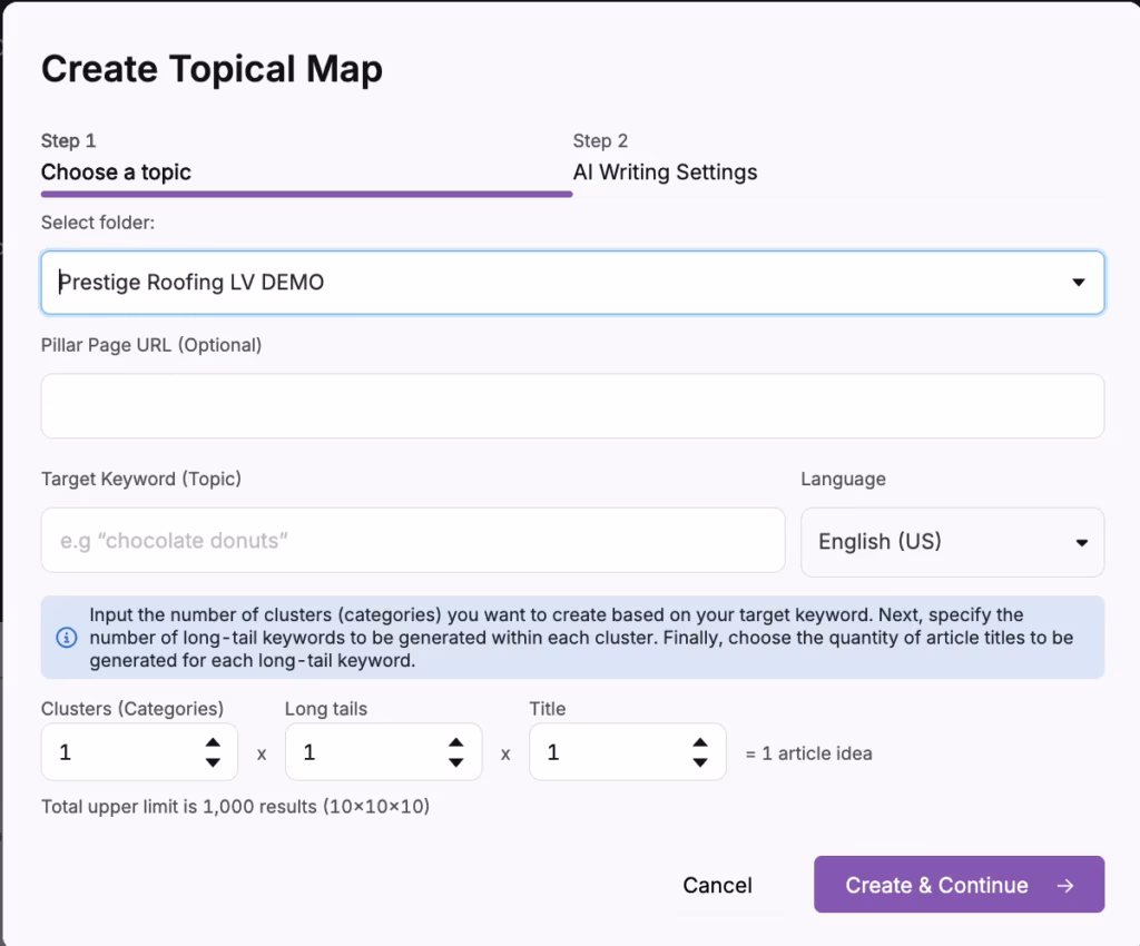 create topical map