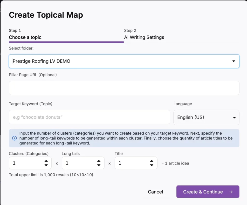 create topical map