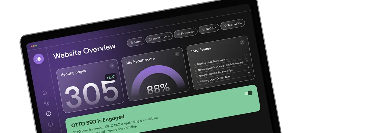 OTTO dashboard