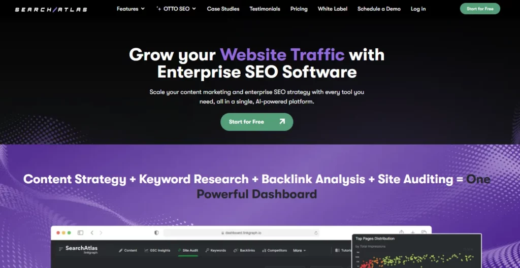 Grow You Website traffic with enterpise seo software