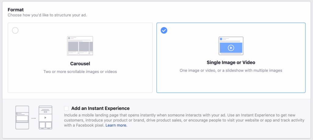 facebook ads formats via g2